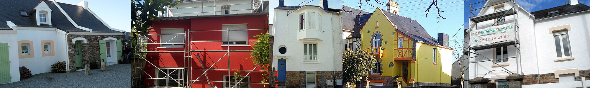 Peinture extérieure et ravalement de façades maison et pavillon en Morbihan